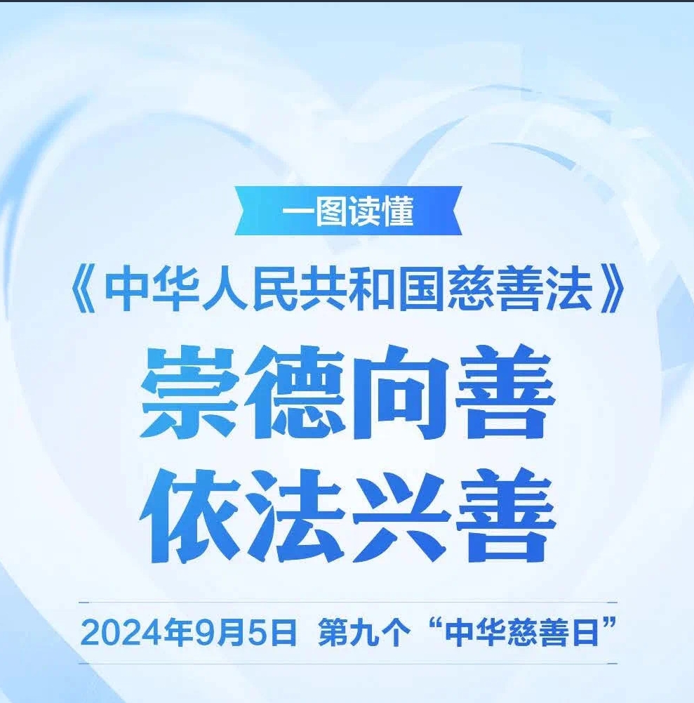 9·5中华慈善日丨一图读懂慈善法