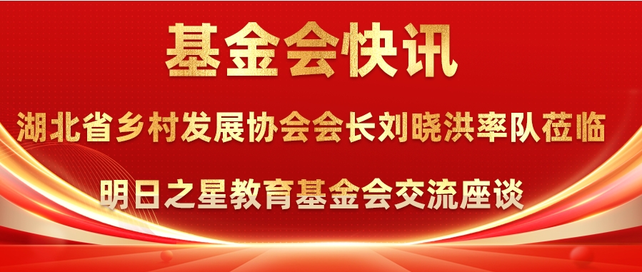 湖北省乡村发展协会会长刘晓洪率队莅临明日之星教育基金会交流座谈